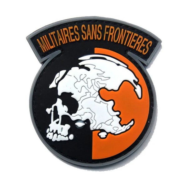 Militaires Sans Frontieres Velcro Patch Metal Gear Solid Klettaufnäher Snake MSF Outer Heaven Klett Aufnäher