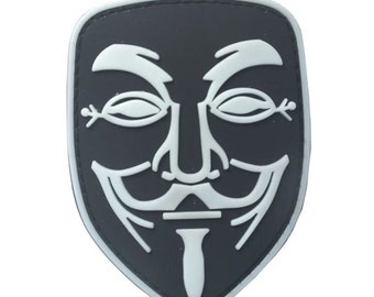 Anonimo Vendetta Cosplay Airsoft Velcro Patch Guy Fawkes Maschera Airsoft Velcro Patch V Maschera V-Mask PVC Velcro Patch