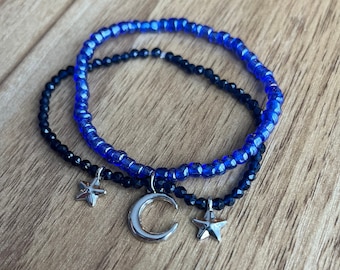 Moon Charm Bracelet - Moon and Stars Charms - Weather Charms