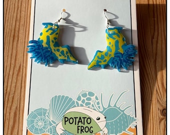 Sea Slug Earrings: Handmade Jewellery, Verco’s Nudibranch (Tambja verconis)