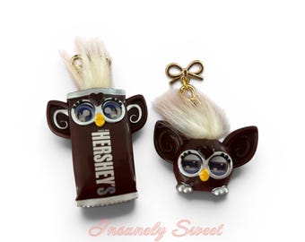 Boucles d'oreilles Furby Candy Barre de chocolat Hershey
