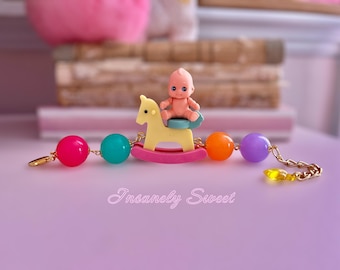 Pulsera de caballo balancín de muñeca Kewpie kawaii