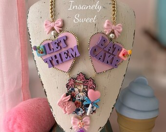 Marie Antoinette Let Them Eat Cake Necklace