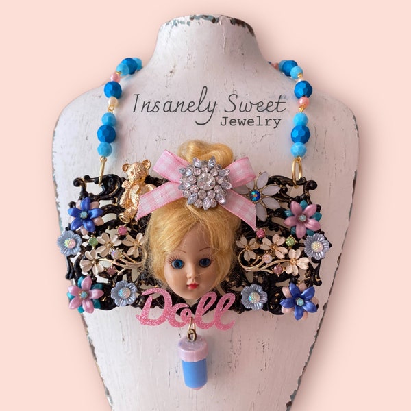 Doll Head Necklace Etsy