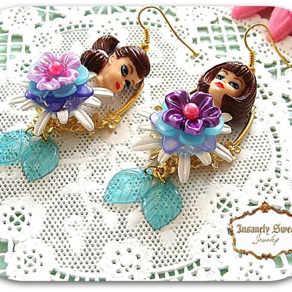 Retro Barbie Head Insanely Sweet Earrings- vintage style