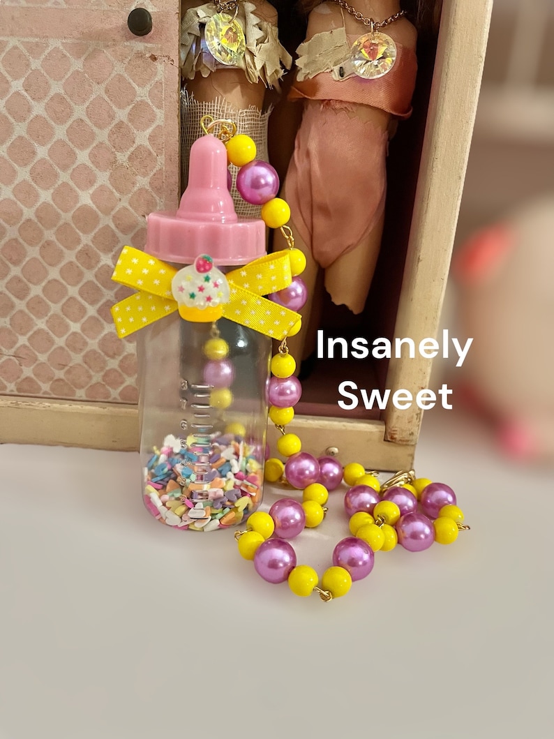 Cupcake Sprinkles Baby Bottle Necklace image 3