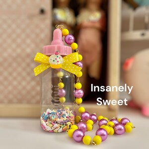 Cupcake Sprinkles Baby Bottle Necklace image 2