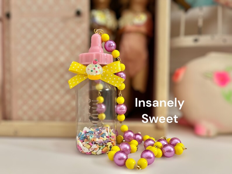 Cupcake Sprinkles Baby Bottle Necklace image 2