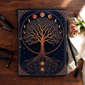 Tree of life Handmade Vintage leather journal Grimoire Blank Spell book of Shadow, Mother's day Gift, Valentine Gifts, gifts for women