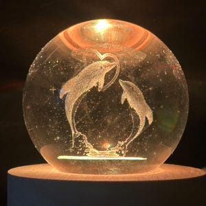 LED Crystal Ball Lamp, Color Changing Light Up Quartz Sphere, 3D Laser Galaxy Orb, Spiritual Night Light, Mystical Healing Chakra Decor