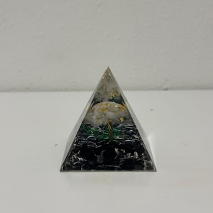 Orgonite Pyramid, EMF Shield Pyramid, Chakra Healing Sun Charged Pyramid, Lightning Charged Pyramid, Coil Inside Pyramid, Sun Properties