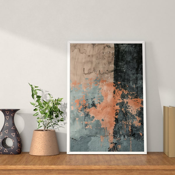 Beautiful muted abstract modern art print, digital download