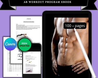 Abs Workout | workout plan | ab workout | Digital Download | extra large ab | 30 day workout | at home workout | workouts | abs | workout