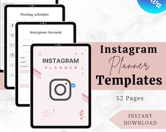 Instagram Planner, Printable Instagram Planner, Instagram Strategy Guide, Brand Marketing Planner|, Content Planner, Instant Download