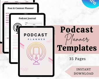 Podcast-Planer,Podpodcast-Inhaltsplaner,Podpodcast-Launch,Podpodcast-Checkliste, Interview, Folgeplanung,Podpodcast-Tracker,Sofort Download