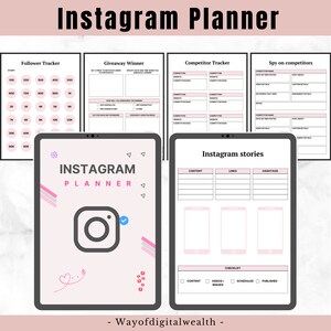 Instagram Planner, Printable Instagram Planner, Instagram Strategy ...