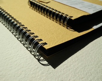 Small black cotton rag black paper sketchbook | handmade cotton rag | recycled | deckled edge | Eco-friendly | photo album | mixed media