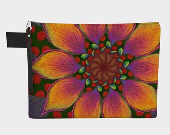 Dragkedja i bomullscanvas | Allt för alla | Digital originalkonst | Flower Power