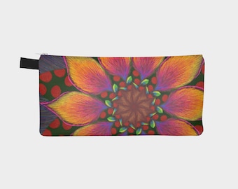 Cotton Pencil Case | Pouch | Digital design | Watercolour |