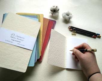 Set of 2 Large blank notebooks | Traveler notebook insert | Travel journal | Assorted colours | Handmade | Sketchbook | Mixed media