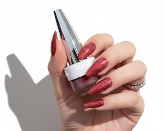 Empty Nail Polish Bottle, 15ML Clear Glass Pottle with Mixing Balls