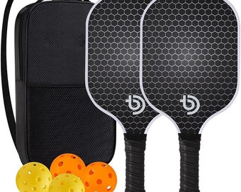 Paleta de Pickleball aprobada por USAPA con superficie de fibra de carbono y núcleo de panal