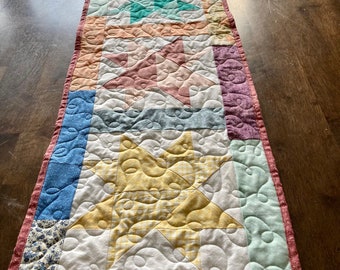 Scrappy star table topper/ table runner