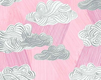 Pink Silver Lining Fabric Line Happy from Windham By Bloomston, Carrie  by the yard