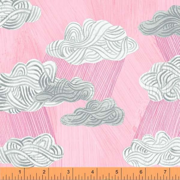 Pink Silver Lining Fabric Line Happy from Windham By Bloomston, Carrie  by the yard