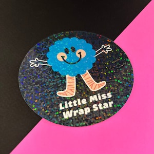 Little Miss-omslagster | Lymfoedeempakking in de benen | Chronische ziekte | Bilaterale lymfeklieren | sticker waterfles waterdichte vinyl laptopstickers