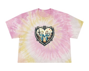 Vault Lovers Crop, Fallout Crop Tie-Dye Tee, Women&#39;s Tie-Dye Crop Tee