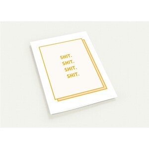 Merde. Merde. Merde. Merde. – Une vraie carte parlante pour les moments difficiles | Carte de voeux Empathie honnête (Paquet de 10)