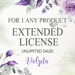 Kommerzielle erweiterte LIZENZ von Violetta. Einzelprodukt. Unbegrenzter Verkauf