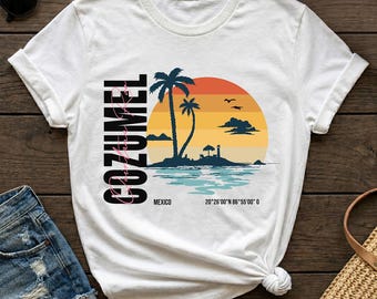Cozumel Sunset Beach T-Shirt: Mexico Vacation Tee