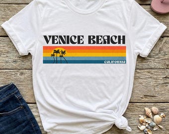 Venice Beach Florida Softstyle Cotton T-Shirt: Travel Souvenir