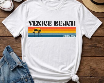 Venice Beach Florida Softstyle Cotton T-Shirt: Travel Souvenir