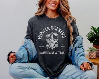 Winter Solstice T-Shirt: Nature's New Year Cotton Tee