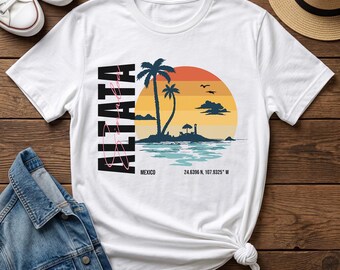 Altata Vintage Sunset Beach T-Shirt, Sinaloa Mexico Vacation Shirt
