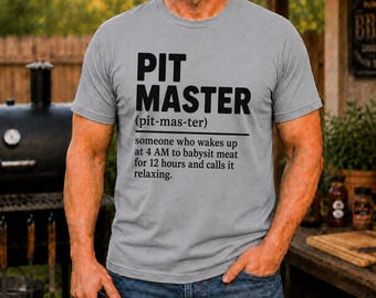 BBQ Shirt, Grilling Gift For Dad, Pitmaster Definition Shirt, Grill Master, Bbq Gift, Low & Slow BBQ, Backyard bbq, Brisket Shirt