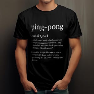 Funny Dictionary-Style Ping-Pong Definition T-Shirt, Ping Pong T-Shirt, Ping Pong Lover Gift, Vintage Ping Pong Tee