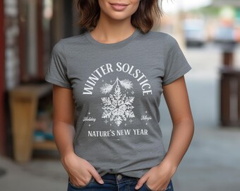 Winter Solstice T-Shirt: Nature's New Year Cotton Tee
