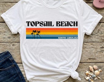 Topsail Beach North Carolina T-Shirt: Unisex Softstyle Cotton Tee