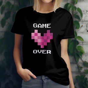 Pixel Heart Shirt, Pixel Art, Valentine&#39;s Day Shirt, Gaming Merch, Cute Graphic Tee