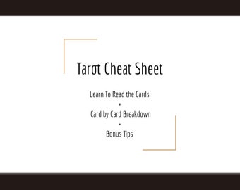 Tarot 101 Guide with suit breakdowns and card by card interpretations