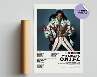 Wiz Khalifa Posters / O.N.I.F.C Poster / Wiz Khalifa, O.N.I.F.C / Album Cover Poster / Tracklist Poster, Custom Poster
