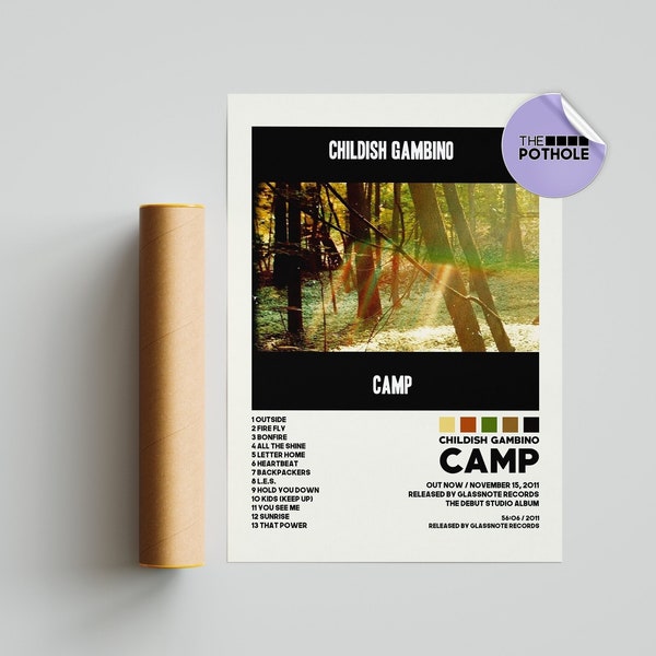 Childish Gambino Posters / Camp Poster / Album Cover Poster / Poster Print Wall Art / Custom Poster / Home Decor / Childish Gambino Camp
