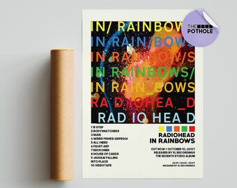 Radiohead Posters / In Rainbows Poster / Album Cover Poster, Print Wall Art, Custom Poster, Home Decor, Radiohead, In Rainbows