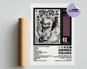 Grimes Poster / Visions Poster / Grimes, Visions / Album Cover Poster Poster Print Wall Art, Custom Poster, Home Decor