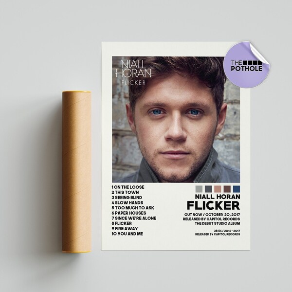 Carteles de Niall Horan / Póster de Flicker, Póster de portada del álbum / Póster impreso arte de pared / Póster personalizado / Decoración del hogar, TPWK, Niall Horan, Flicker