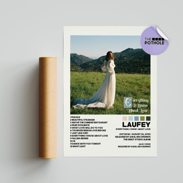 Poster Laufey / Tutto quello che so sull'amore Poster / Laufey / Poster di copertina dell'album, Stampa di arte della parete, Poster personalizzato, Decorazioni per la casa